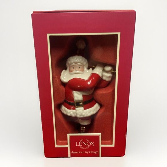 Lenox “Golfing Santa” Christmas Tree Ornament Santa’s Day Off Playing Golf - Picture 1 of 13